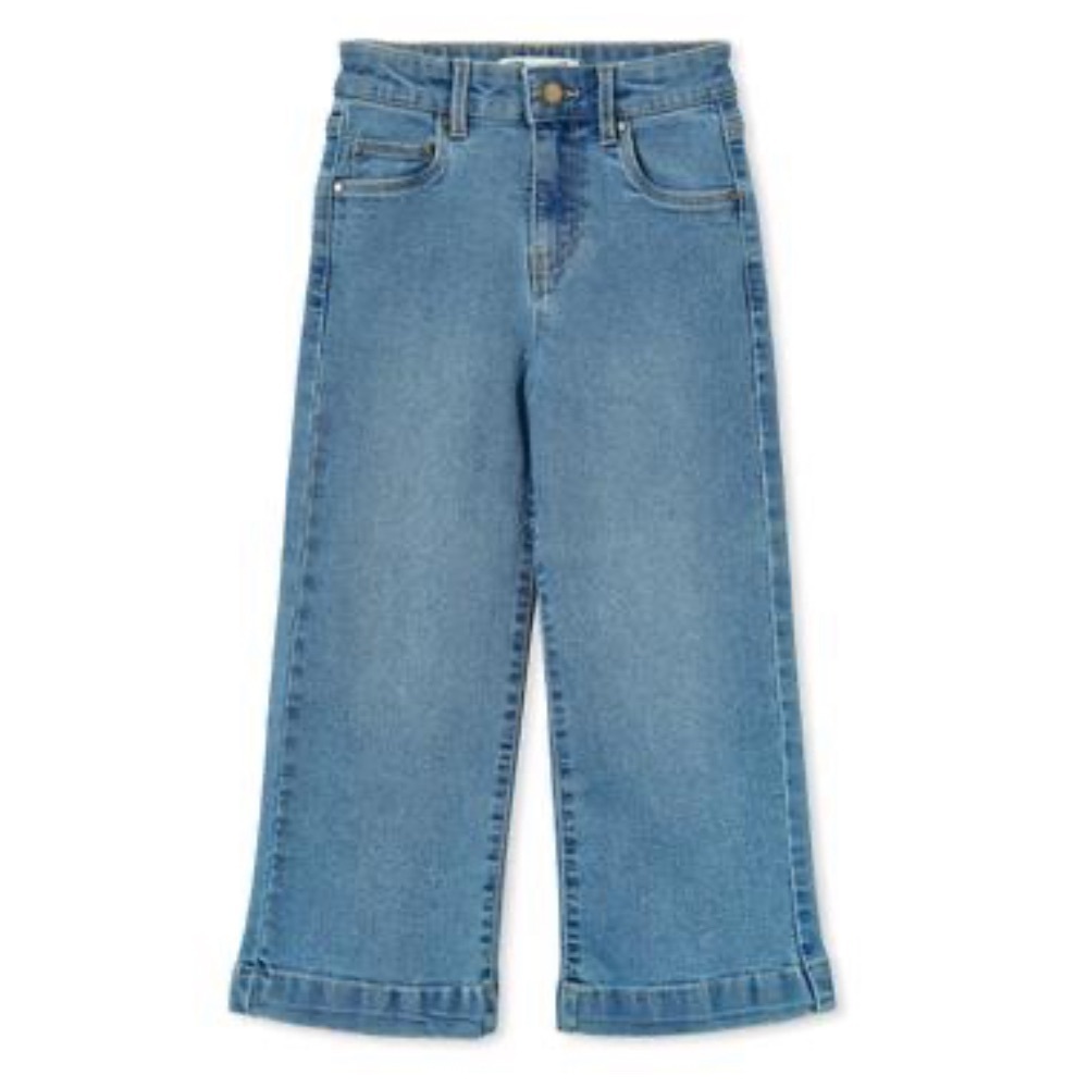 NWT Cotton on Toddler Girls Harper Wide Leg Jeans - Weekend Wash SIZE 8